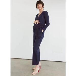 Storq Flex Fit Maternity Jumpsuit in Midnight Blue Womans 7/3X